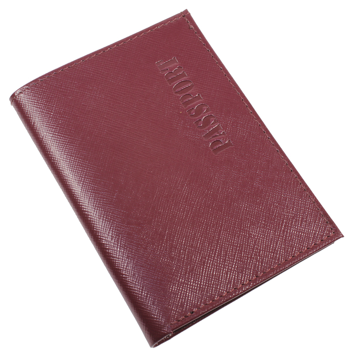 Обложка для паспорта, цвет бордовый