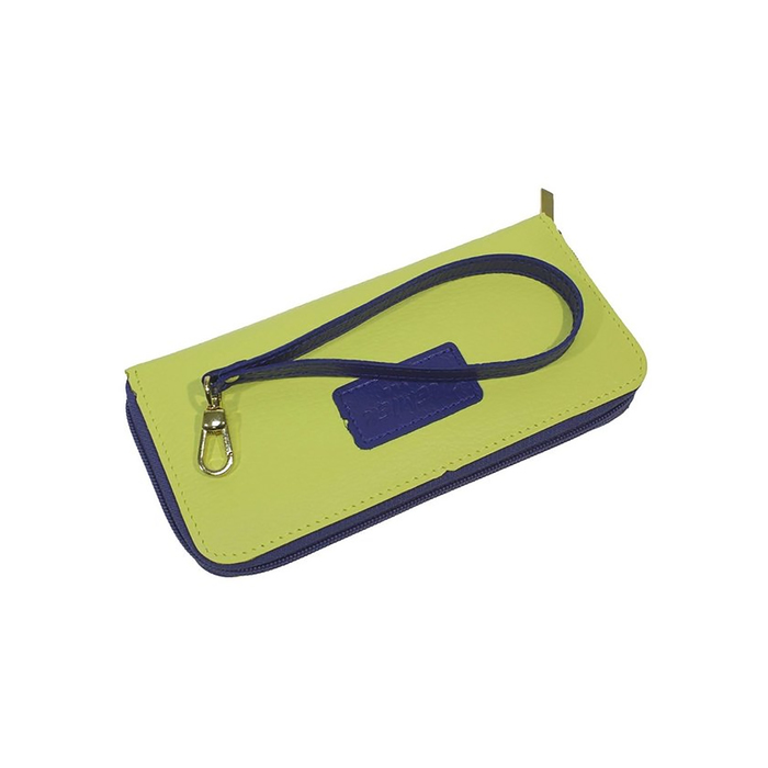 Кошелёк женский на молнии, 2 отдела для купюр, для кредитных карт, цвет лайм