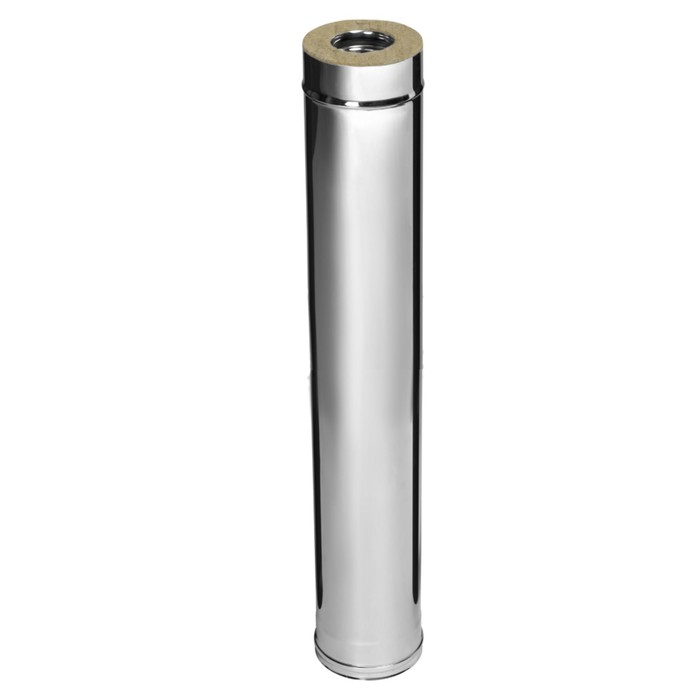 Дымоход Феррум утепленный нержавеющий (430/0,8мм)/оцинкованный ф115/200, L=1м, по воде, шт 35401