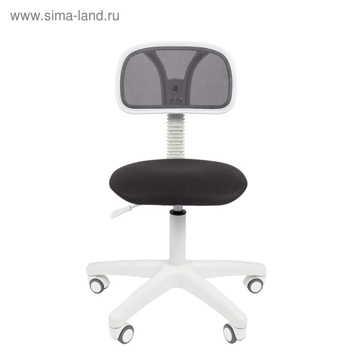 Офисное кресло Chairman 250, белый пластик, ткань серая