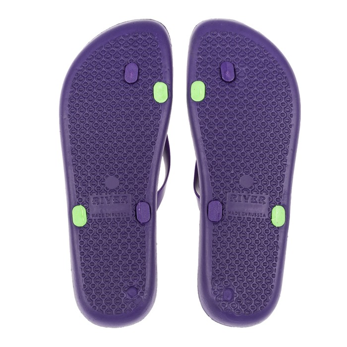 Сланцы женские River арт. 016, цвет фиолетовый/зелёный, размер 37