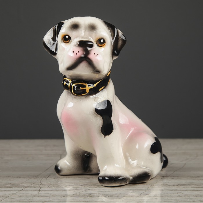 Копилка "Собака Тузик" мини  белый Глянец