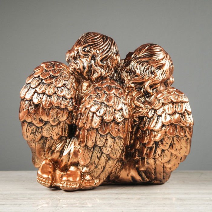 Статуэтка "Пара на сердце с сердцем" бронза