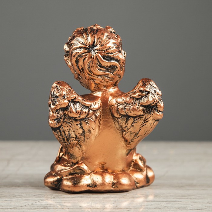 Статуэтка "Ангел Юля с букетом" бронза