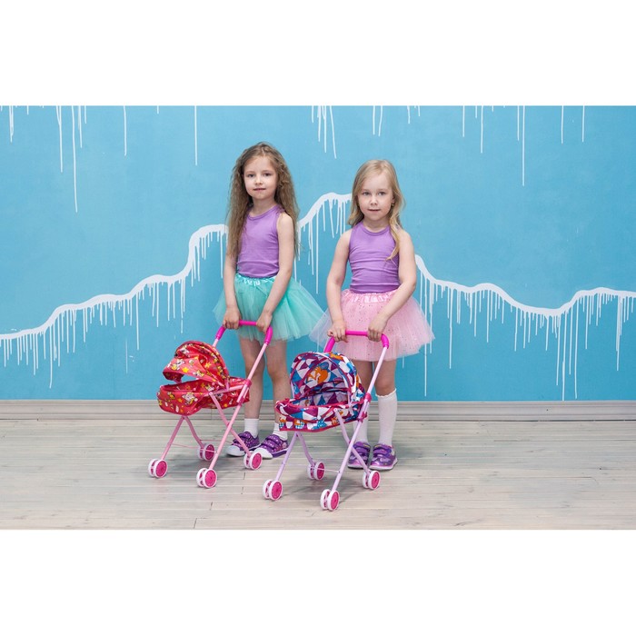 Коляска универсальная «Слоник» из атласа, металлический каркас