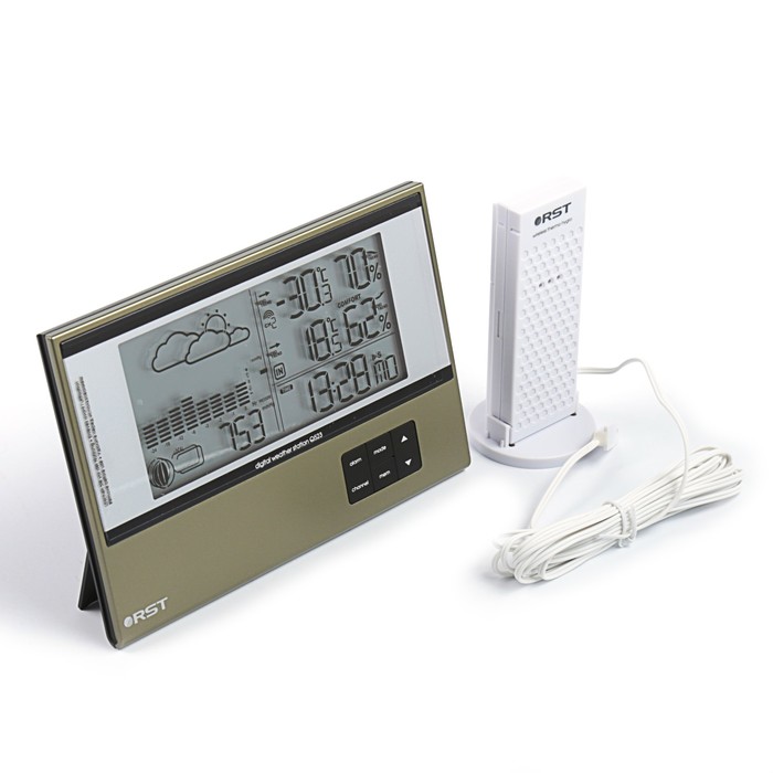 Метеостанция RST 02523, цифровая, ультратонкая, выносн. датч., серый