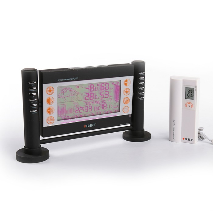Метеостанция RST 02777 Meteogirl IQ777, цифровая, выносной датчик, черный