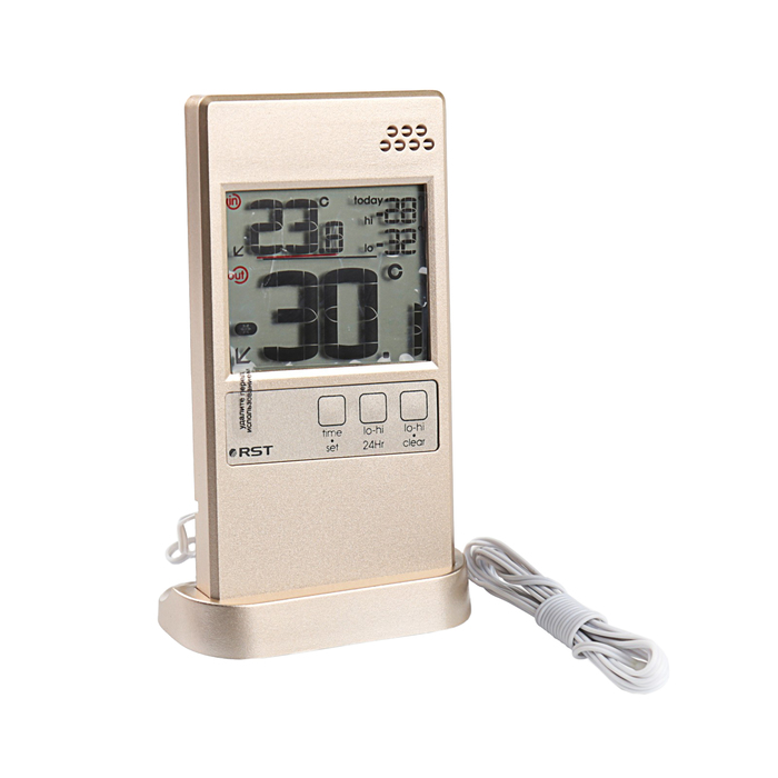 Термометр RST 01592, оконный, дом/улица, шампань