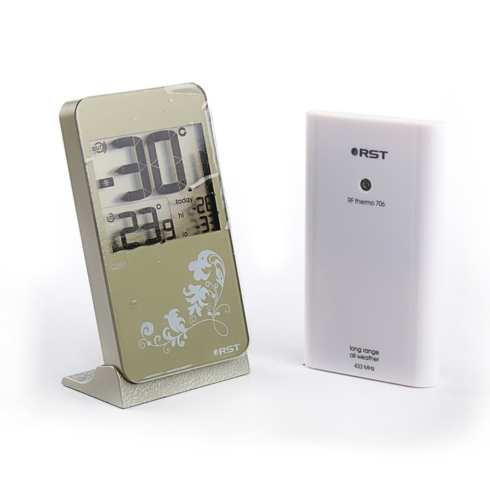 Термометр RST 02257, цифровой, с радиодатчиком, оливковый
