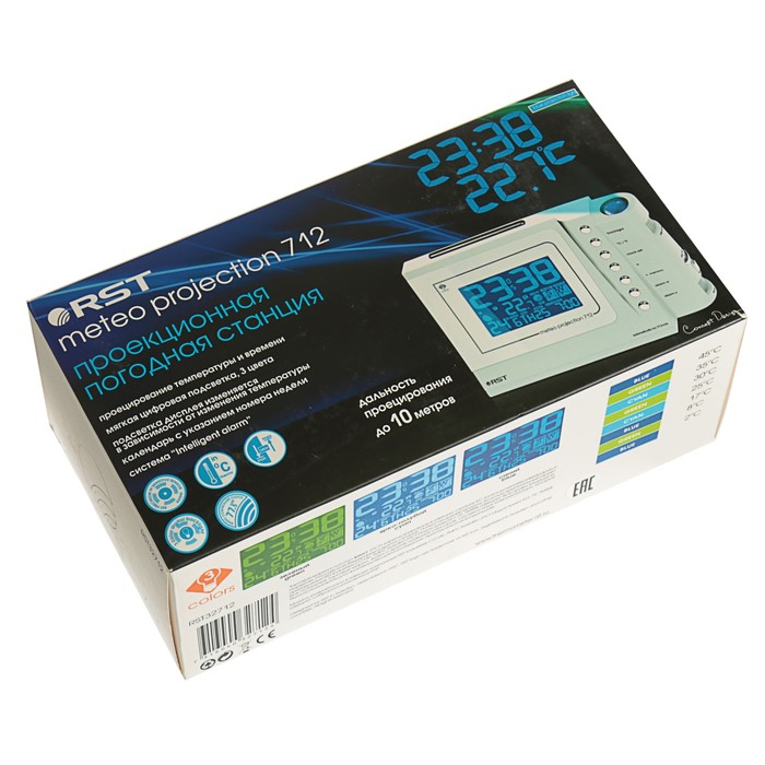 Станция RST 32712, проекционная, погодная, Meteo projection 712, цвет проекции - синий