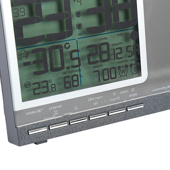 Часы RST 32765, проекционные, дом/улица, цвет темный графит