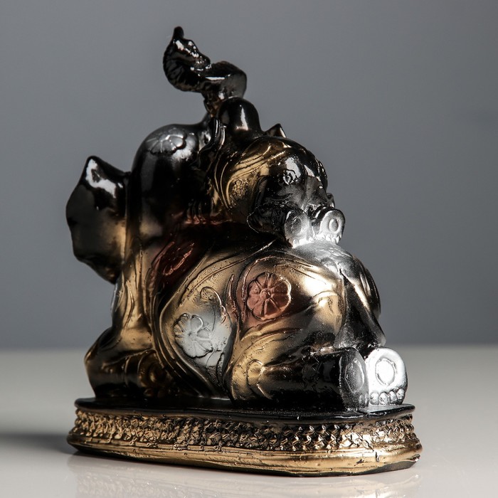 Сувенир "Слоны семья" малая чёрная