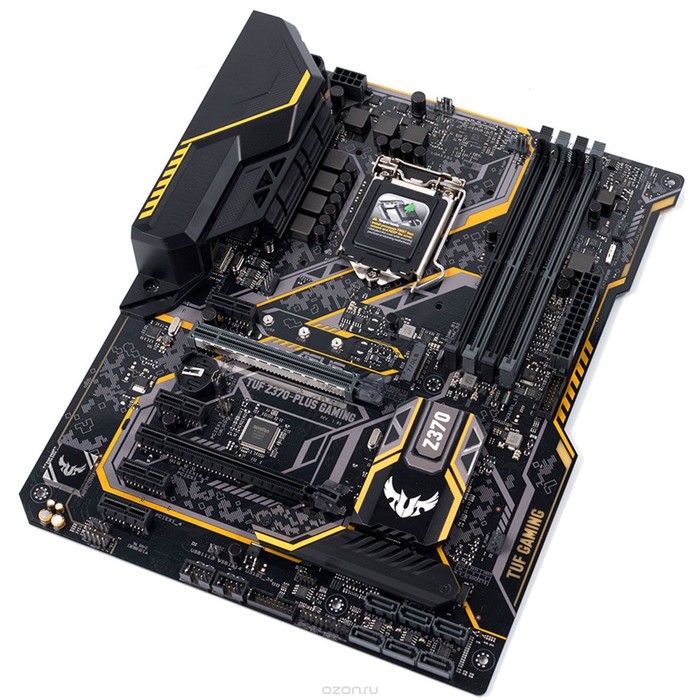 Материнская плата Asus TUF Z370-PLUS GAMING, Soc-1151v2, Intel Z370, 4xDDR4, ATX, Ret