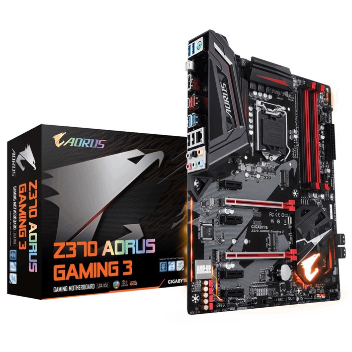 Материнская плата Gigabyte Z370 AORUS Gaming 3, Soc-1151v2, Intel Z370, 4xDDR4, ATX, Ret