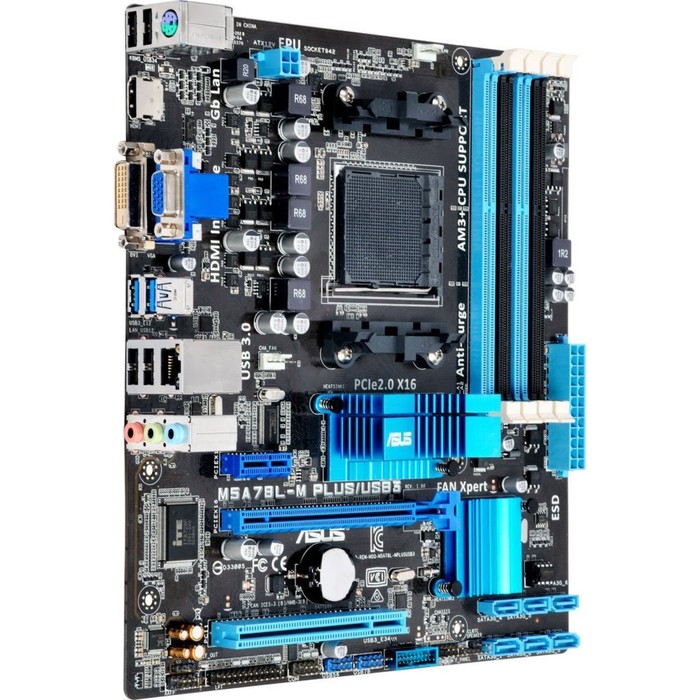 Материнская плата Asus M5A78L-M PLUS/USB3, Soc-AM3+, AMD 760G, 4xDDR3, mATX, Ret