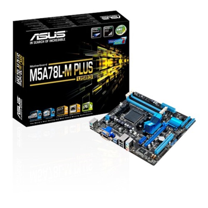 Материнская плата Asus M5A78L-M PLUS/USB3, Soc-AM3+, AMD 760G, 4xDDR3, mATX, Ret