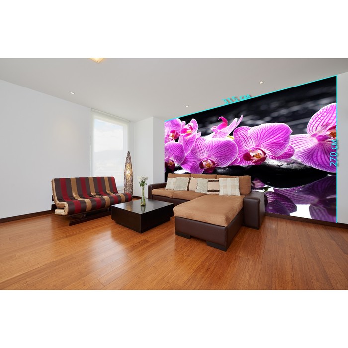 Фотообои «Фиолетовые орхидеи» (из 3-х листов), 2,7х3,15 м
