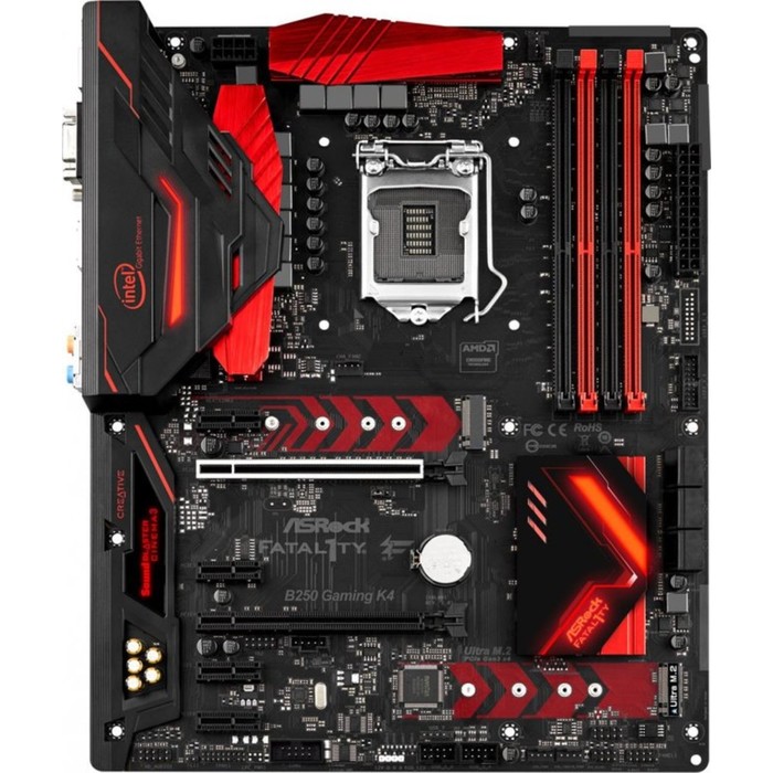 Материнская плата Asrock B250 GAMING K4, Soc-1151, Intel B250, 4xDDR4, ATX, Ret