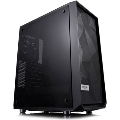 Корпус Fractal Design Meshify C Blackout TG, без БП, ATX, черный - Фото 1