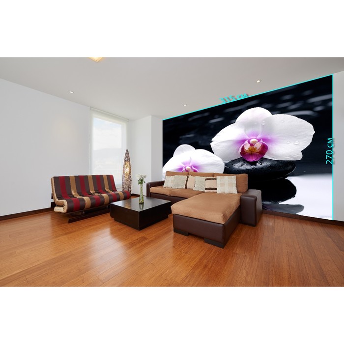 Фотообои «Белый цветок» (из 3-х листов), 3,0х3,15 м