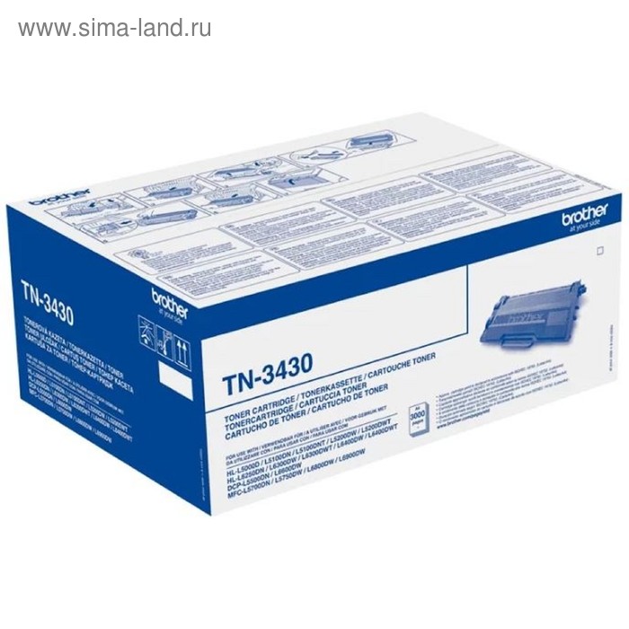 

Картридж Brother TN3430 для HL-L5000D/L5100DN/L5100DNT/L5200DW/L5200DWT (3000k), черный