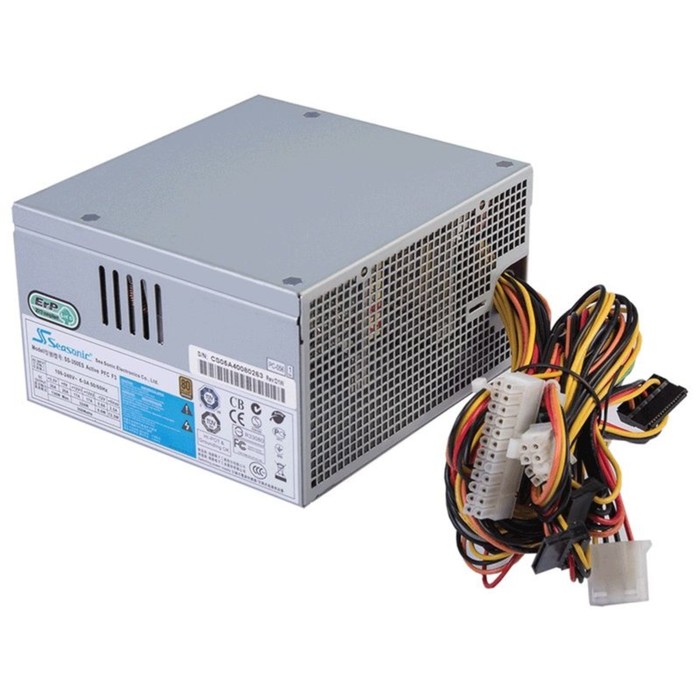 Блок питания Seasonic ATX 500W SS-500ES 80+ bronze (24+8+4+4pin) APFC 80mm fan 4xSATA