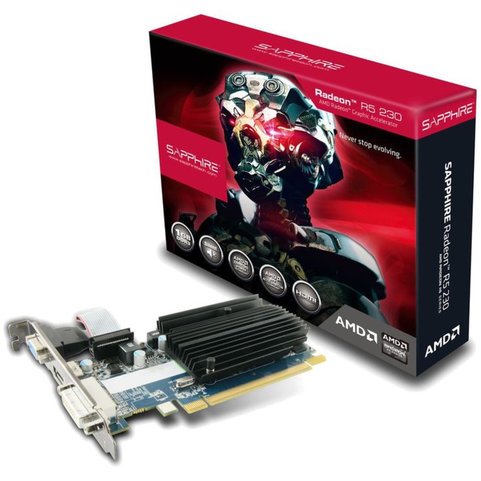 Видеокарта Sapphire AMD Radeon R5 230 (11233-01-20G)1G,625/1334,Ret
