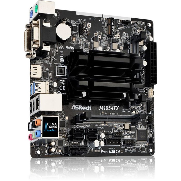 Материнская плата Asrock J4105-ITX, 2xDDR4, mini-ITX, Ret