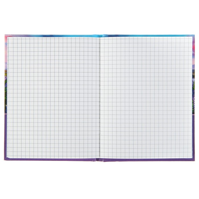 Записная книжка твёрдая обложка А6+, 48 листов "Лаванда", глянцевая ламинация