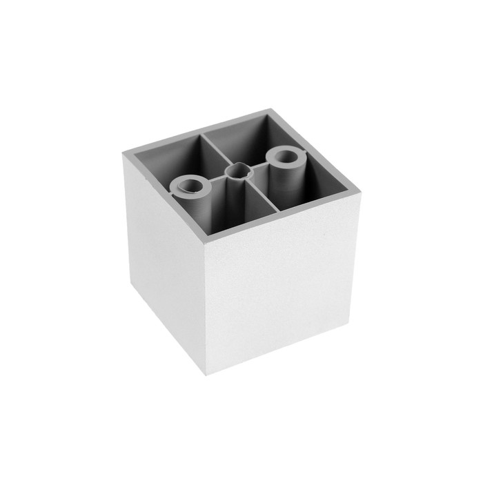 Опора квадратная, H=50 мм, цвет матовый хром