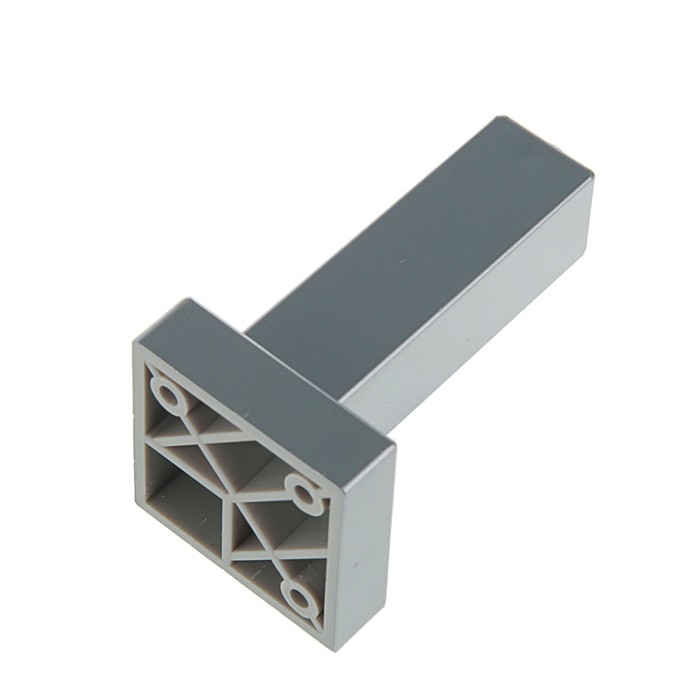 Опора стационарная, угловая, Н=100 мм, цвет матовый хром