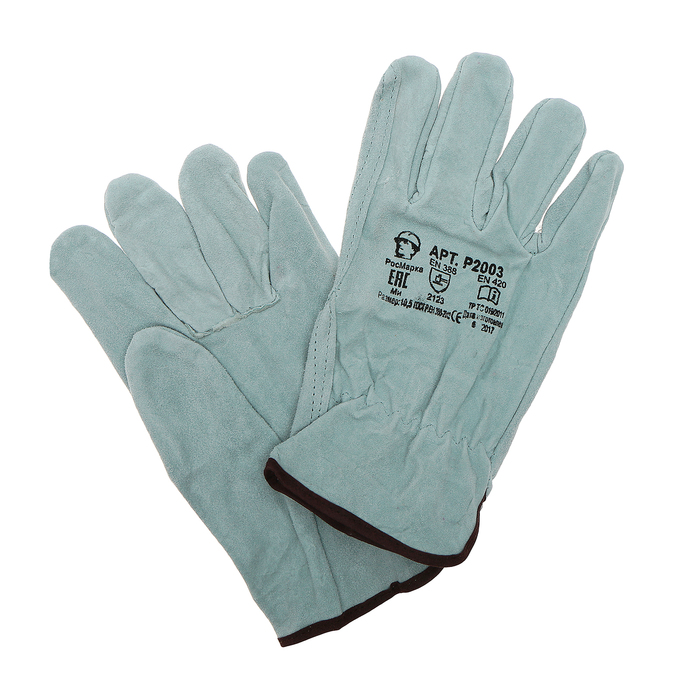 Перчатки серые цельноспилковые "Драйвер", 1/120