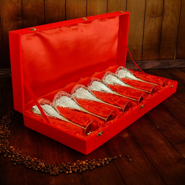 Набор сувенирных бокалов "Мираж" (6шт) 62х27 см