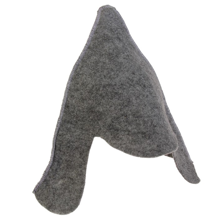 Шапка банная "Будёновка" серая, войлок