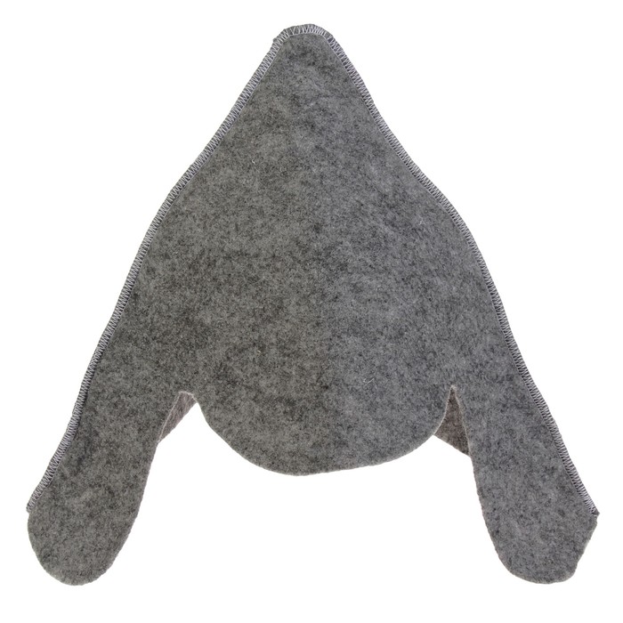 Шапка банная "Будёновка" серая, войлок