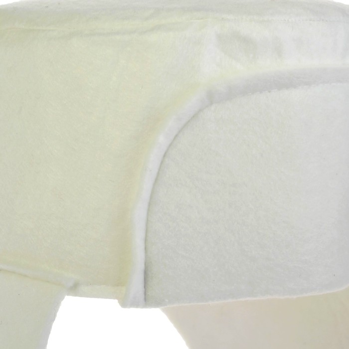 Шапка банная "Ушанка" белая, войлок