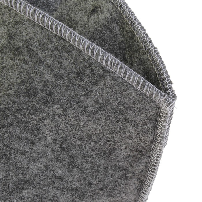 Шапка банная "Пилотка" серая, войлок