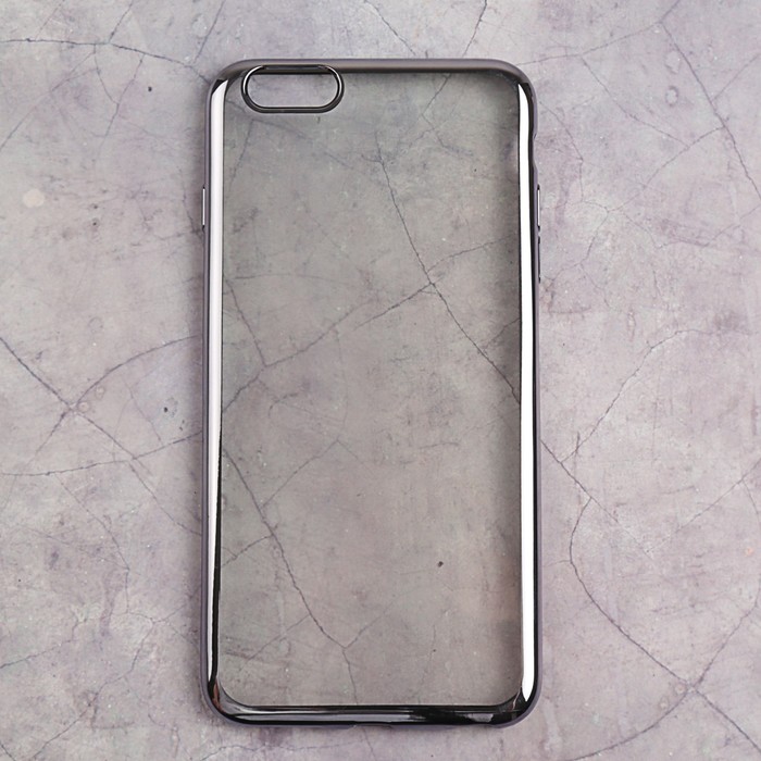 Чехол силиконовый с рамкой для iPhone 6 Plus/6S Plus DF iCase-03 (space gray)