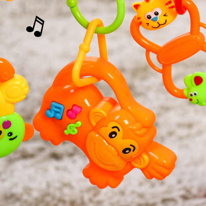 Игровой развивающий центр-турник с погремушками «Обезьянка»