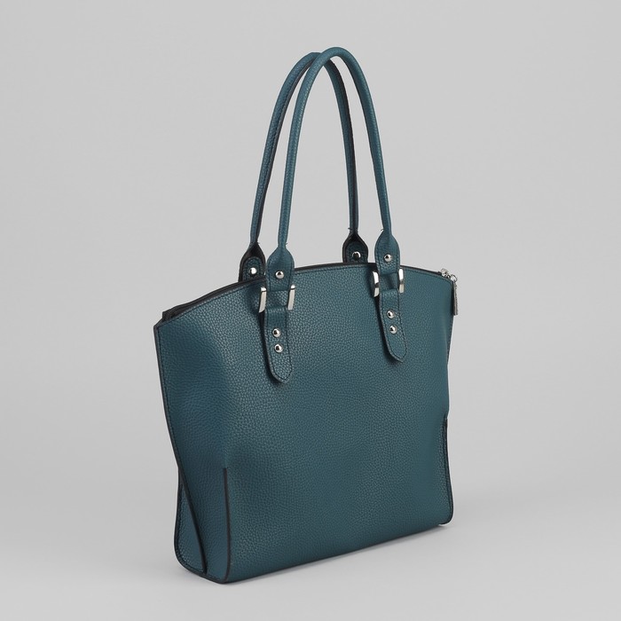 Сумка женская, отдел на молнии, цвет морской волны