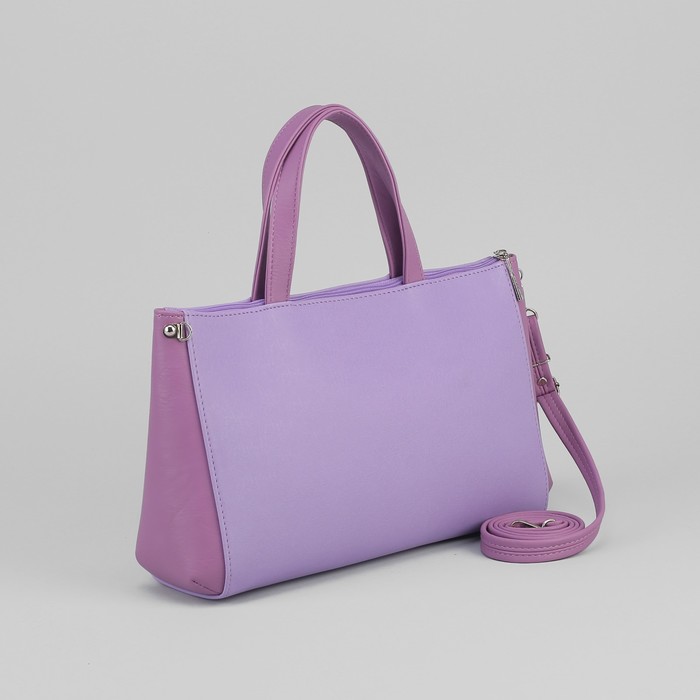 Сумка женская, отдел на молнии, наружный карман, цвет сиреневый/фиалка