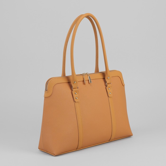 Сумка женская, отдел на молнии, наружный карман, цвет бежевый