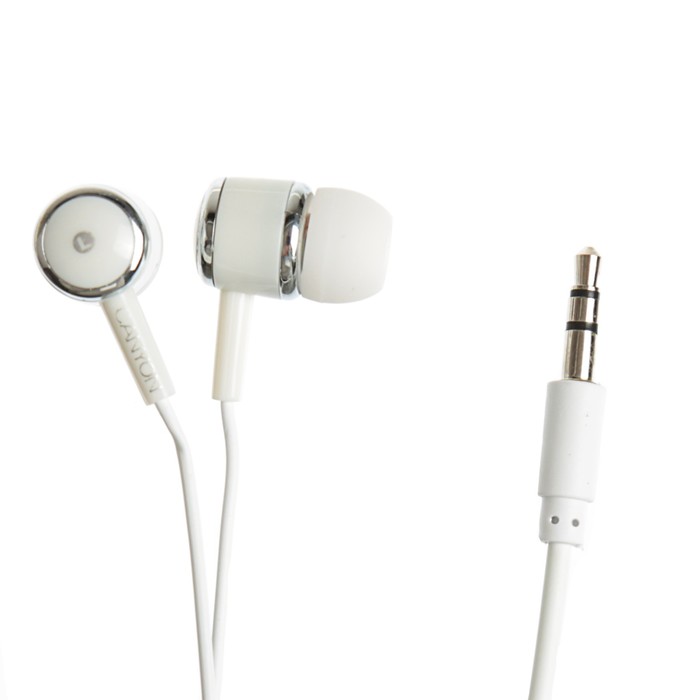 Наушники CANYON CNE-CEP01W, 32 Ом, 100 дБ+/-3 дБ, 40-20000гц, Белый