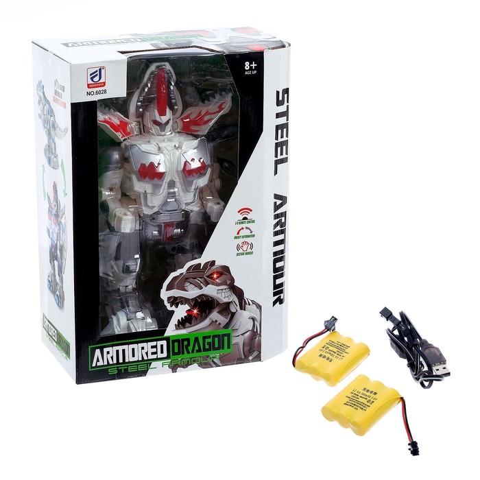 Робот-трансформер радиоуправляемый «Динобот», работает от аккумулятора, заряд от USB