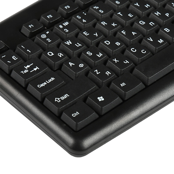 Клавиатура проводная Canyon CNE-CKEY2-RU, 107 клавиш, черная