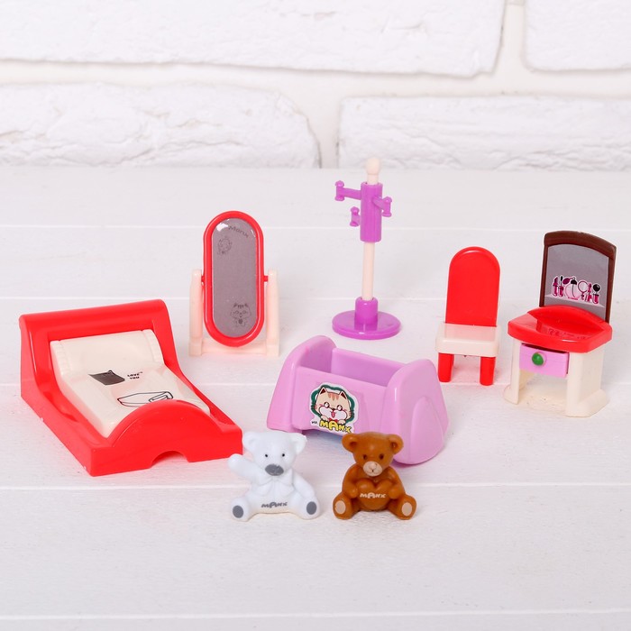 Мебель для кукол "Ванная комната", 8 предметов