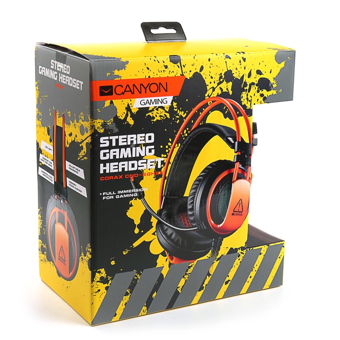 Гарнитура Canyon CND-SGHS5, LED-подсветка, регулируемая дужка, провод 2 м