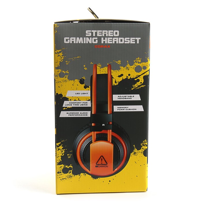 Гарнитура Canyon CND-SGHS5, LED-подсветка, регулируемая дужка, провод 2 м