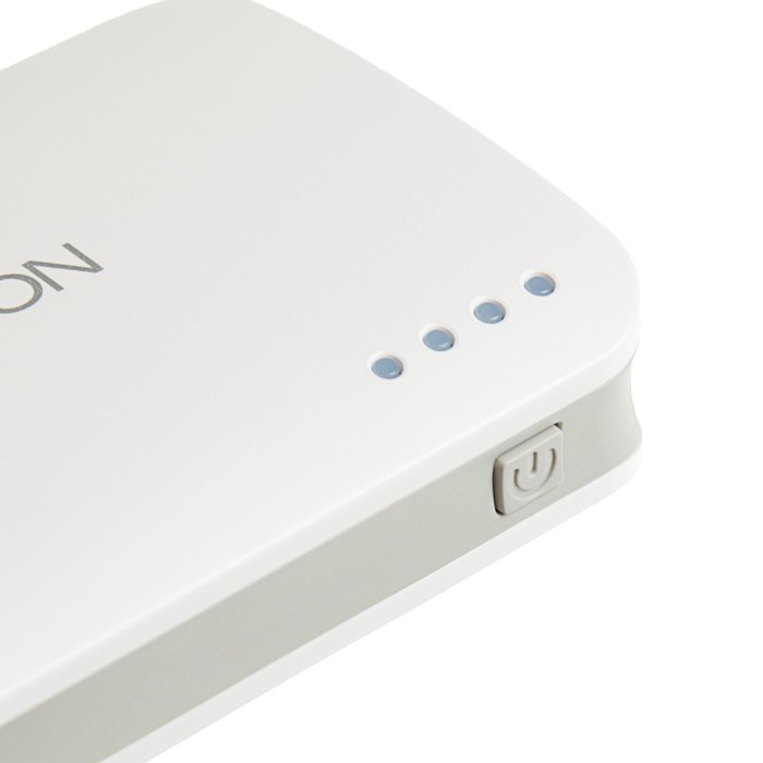 Аккумулятор внешний Canyon CNE-CPB78W, 2 USB, 7800 мАч, индикатор батареи, белый