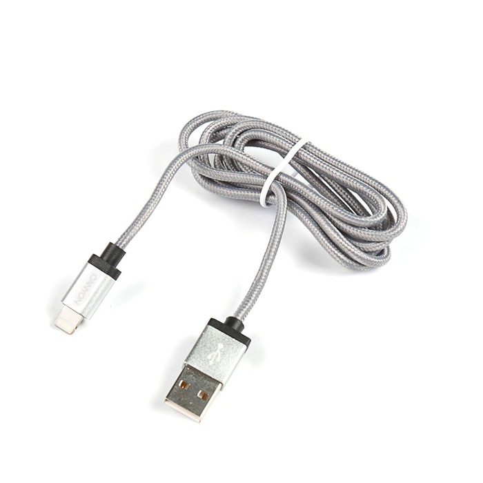 Провод для зарядки и передачи данных Canyon, CNS-MFIC3DG, USB-lightning, провод 1м